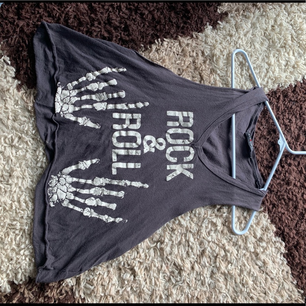 Skeleton hands crop top